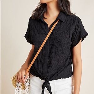 Anthropologie Cloth & Stone knotted button down